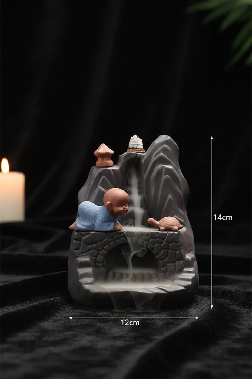 Creative Incense Burner with Monk and Turtle Design Sorceress Sanctuary