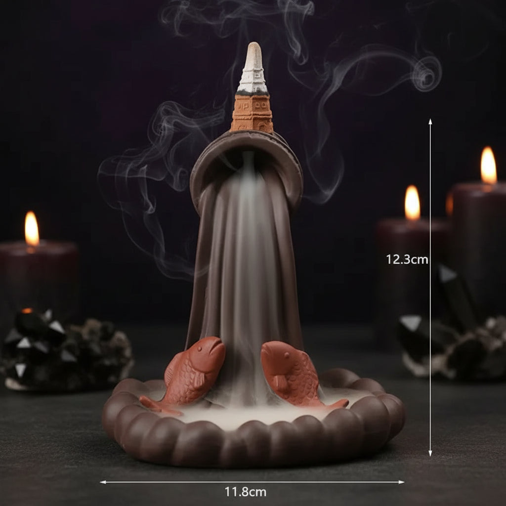 Creative Incense Burner with Monk and Turtle Design Sorceress Sanctuary