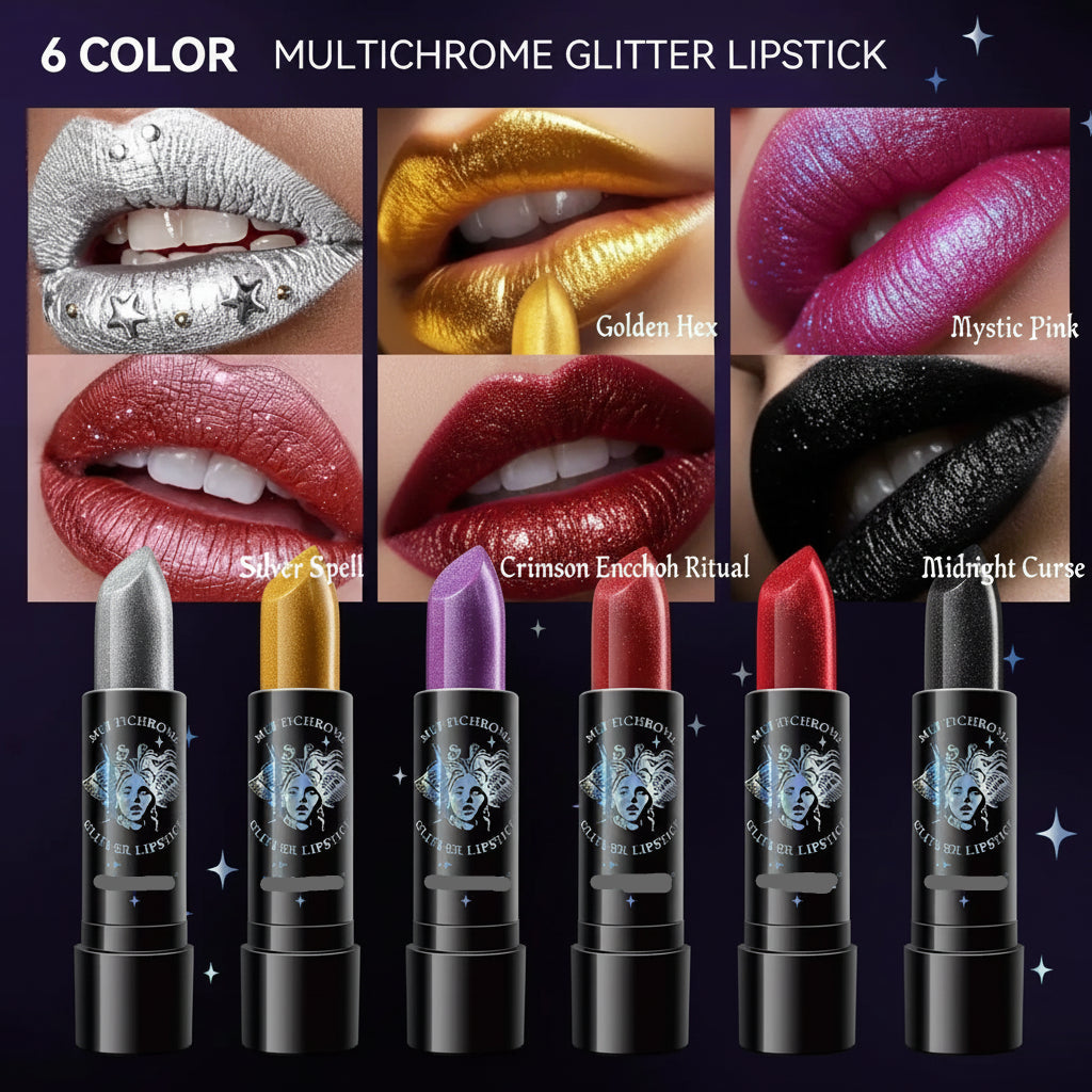 Ladies Sparkly Pearl Christmas Lipstick Sorceress Sanctuary