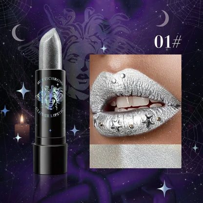 Ladies Sparkly Pearl Christmas Lipstick Sorceress Sanctuary