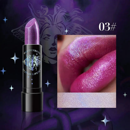 Ladies Sparkly Pearl Christmas Lipstick Sorceress Sanctuary