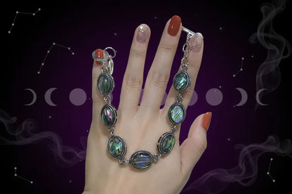 Moonlight Orb Bracelet - Sorceress Sanctuary Ancient Silver 0110