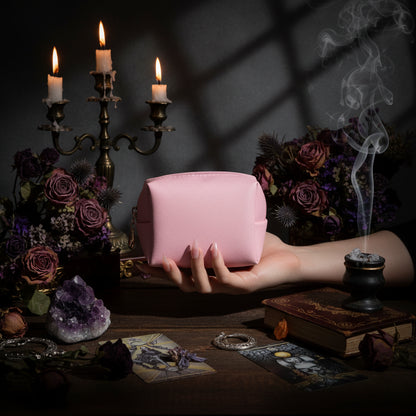 Elegant Mini PU Shell Makeup Bag and Organizer Pouch Sorceress Sanctuary