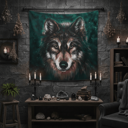 Moonveil Wolf Tapestry Sorceress Sanctuary
