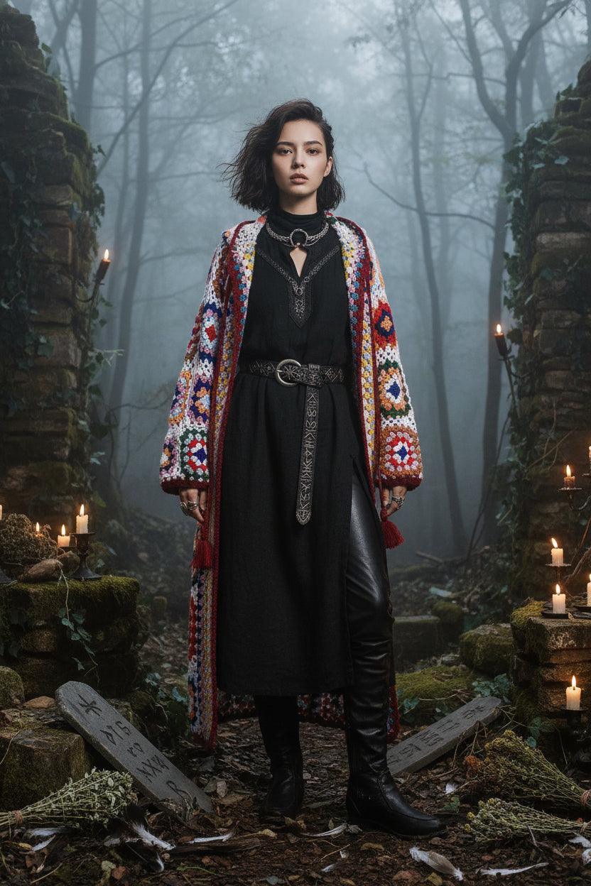 Moonweaver Crochet Coat Sorceress Sanctuary
