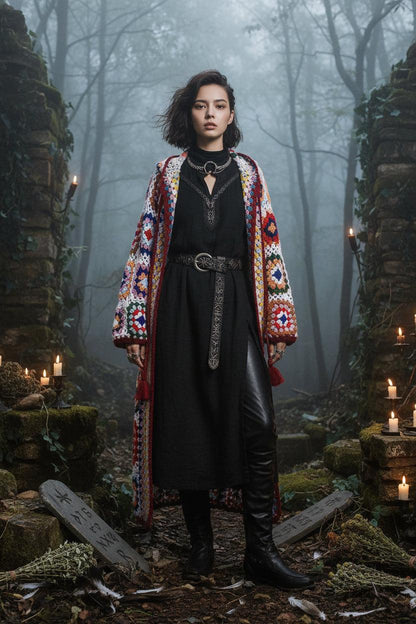 Moonweaver Crochet Coat Sorceress Sanctuary