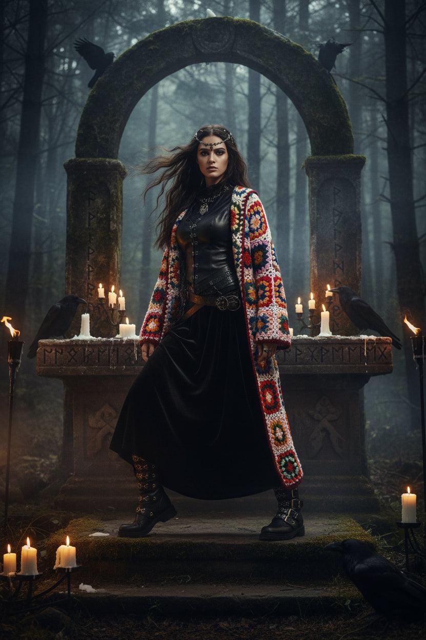 Moonweaver Crochet Coat Sorceress Sanctuary