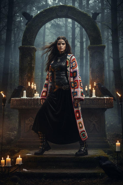 Moonweaver Crochet Coat Sorceress Sanctuary