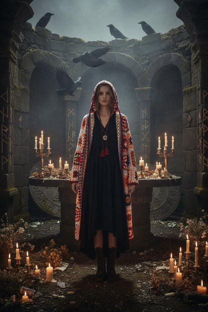 Moonweaver Crochet Coat Sorceress Sanctuary