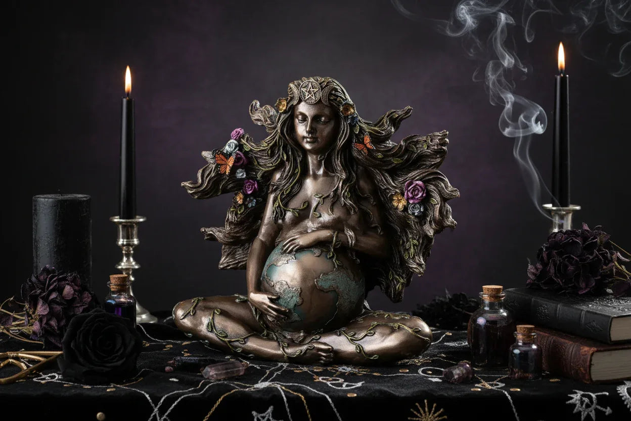Mother Earth Statue - Sorceress Sanctuary Mother Earth Gaia 14*7*14cm