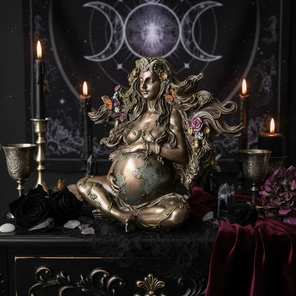 Mother Earth Statue - Sorceress Sanctuary Mother Earth Gaia 14*7*14cm