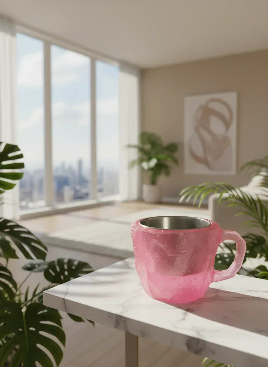 Enchanted Crystal Mug - Sorceress Sanctuary Pink Flat Mouthed Inner Liner / 10CM High-Volcano Red Flat Mouthed Inner Liner / 10CM High-Sky Blue Flat Mouthed Inner Liner / 10CM High-Rock Flat Mouthed Inner Liner / 10CM High-Pink  No Inner Liner / 10CM High