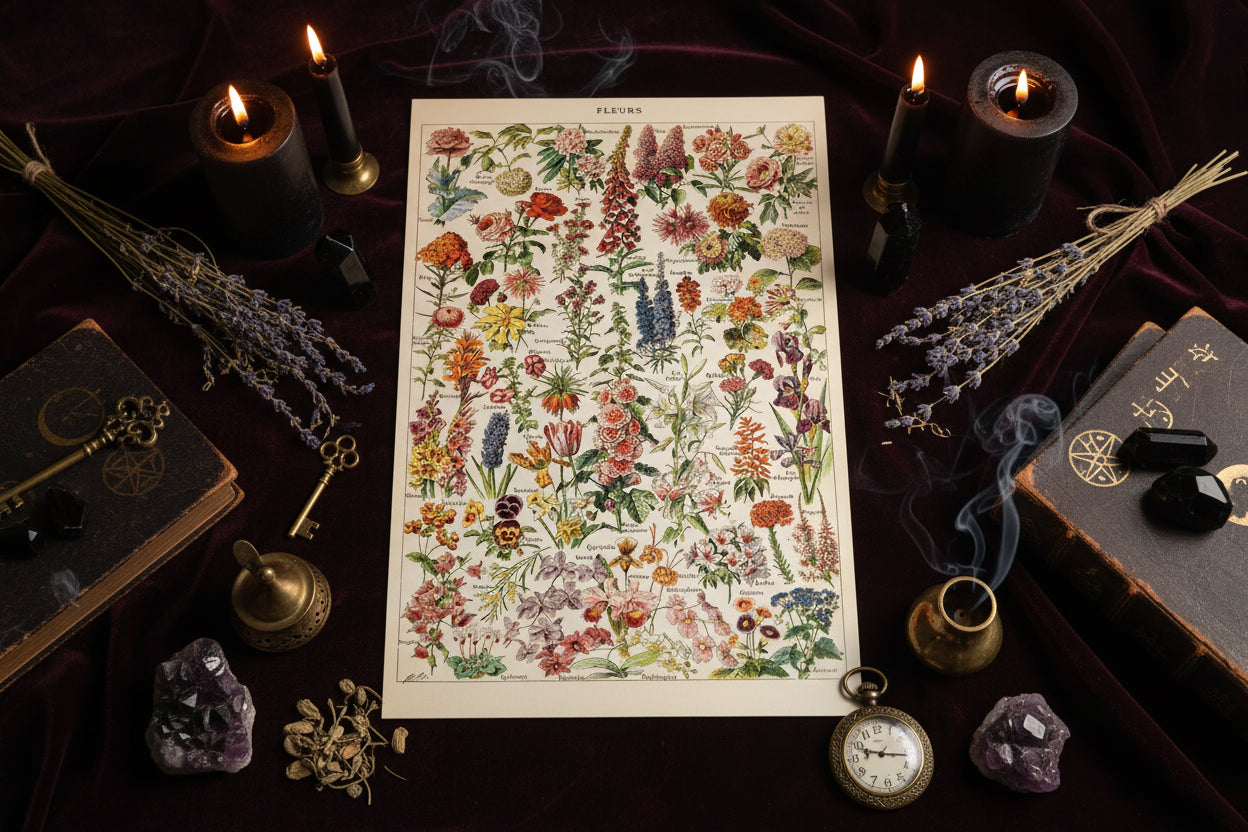 Mushroom Biology Poster - Sorceress Sanctuary 1 (without box) / 13x18cm(5x7in)-1 (without box) / 20x25cm(8x10in)-1 (without box) / 30x40cm(12x16in)-1 (without box) / 40x50cm(16x20in)-1 (without box) / 40x60cm(16x24in)