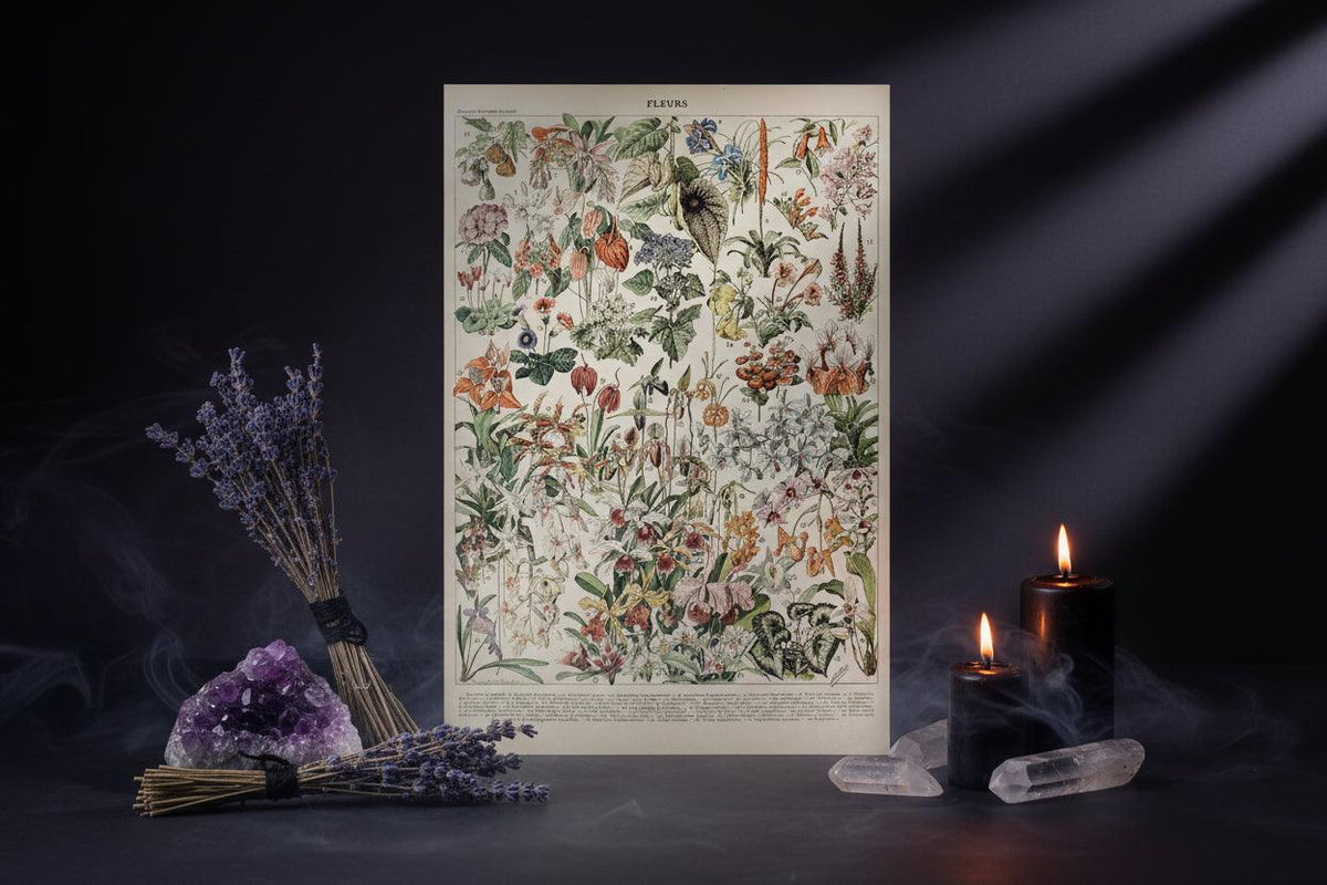 Mushroom Biology Poster - Sorceress Sanctuary 1 (without box) / 13x18cm(5x7in)-1 (without box) / 20x25cm(8x10in)-1 (without box) / 30x40cm(12x16in)-1 (without box) / 40x50cm(16x20in)-1 (without box) / 40x60cm(16x24in)