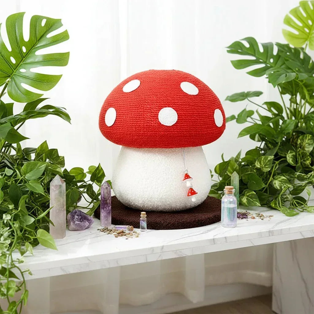 Mushroom Cat Scratcher - Sorceress Sanctuary Red Poisonous Mushroom