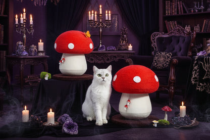 Mushroom Cat Scratcher - Sorceress Sanctuary Red Poisonous Mushroom