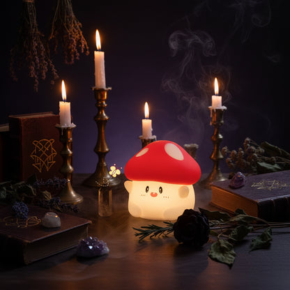 Mushroom Lamp - Sorceress Sanctuary Yellow Light