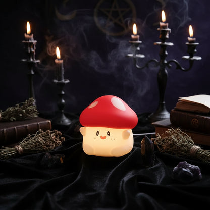 Mushroom Lamp - Sorceress Sanctuary Yellow Light