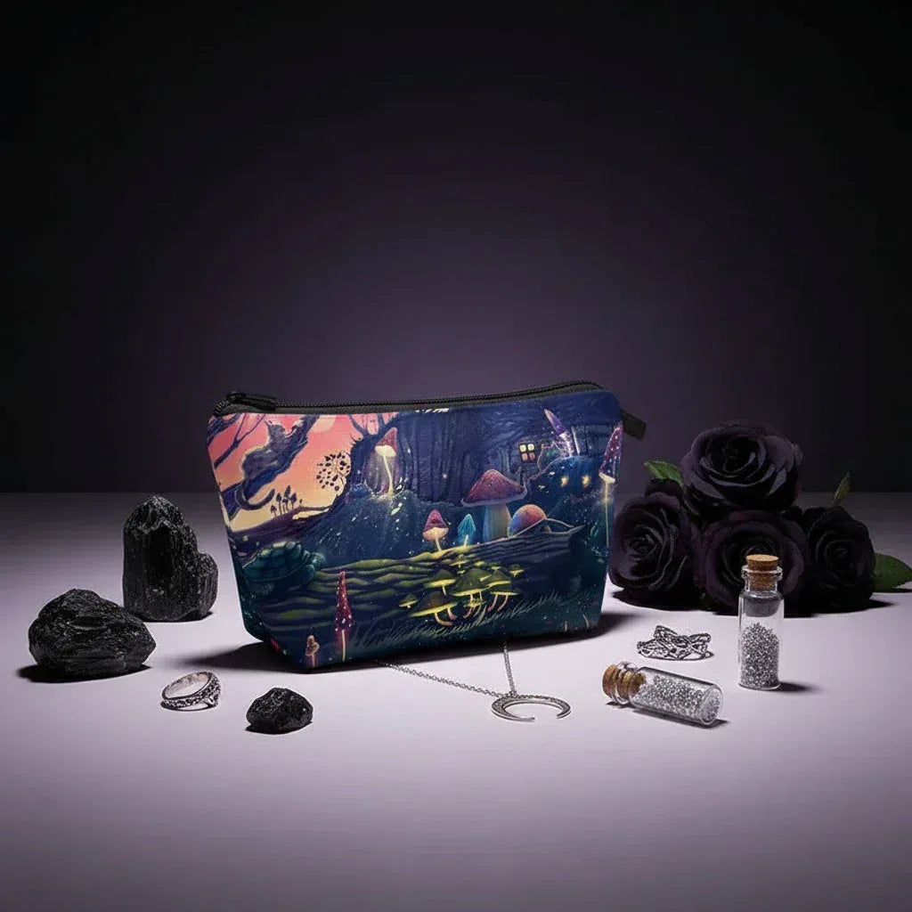 Enchanted Mushroom Makeup Bag - Sorceress Sanctuary hzb1280