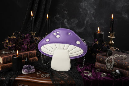 Mushroom Messenger Bag - Sorceress Sanctuary Green-Purple-Red-Pink-Yellow