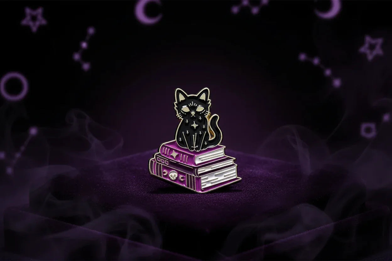 Mystic Cat Brooch - Sorceress Sanctuary XZ8470-XZ8471-XZ8472-XZ8473-XZ8474