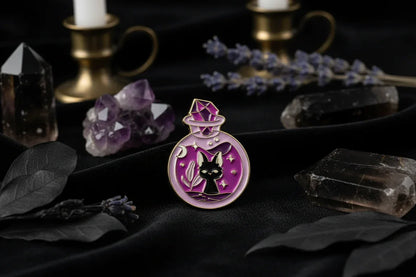 Mystic Cat Brooch - Sorceress Sanctuary XZ8470-XZ8471-XZ8472-XZ8473-XZ8474