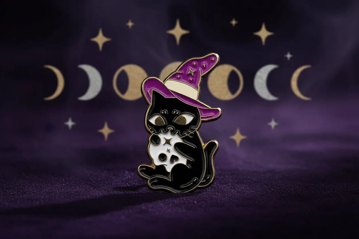 Mystic Cat Brooch - Sorceress Sanctuary XZ8470-XZ8471-XZ8472-XZ8473-XZ8474