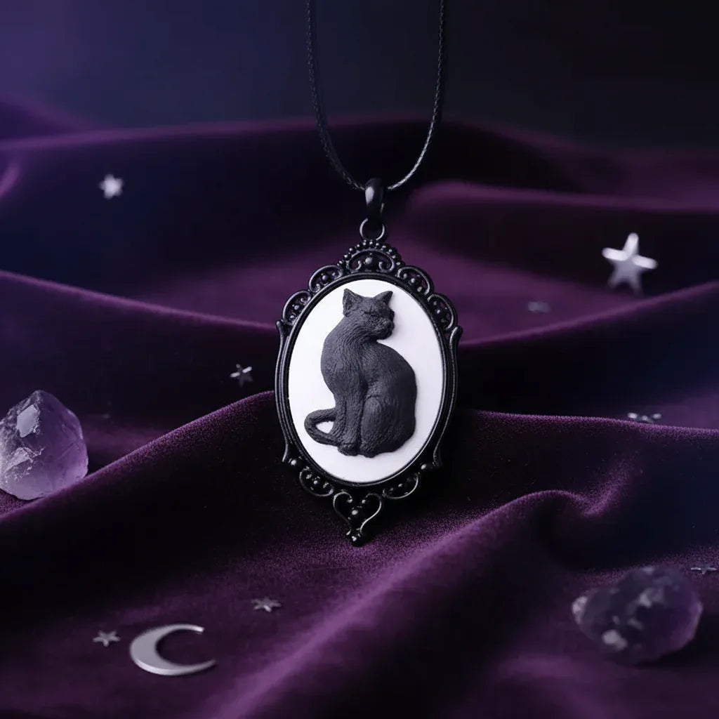 Mystic Cat Necklace - Sorceress Sanctuary AQ-3677-AQ-3802