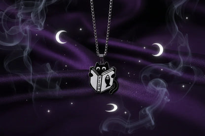 Mystic Cat Necklace - Sorceress Sanctuary Reading cat-Aperture Cat-Box Cat-Hold the kitten-Astronaut Cat