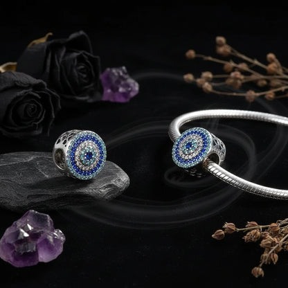 Original Design 925 Silver Bead Blue Evil Eye Bracelet Sorceress Sanctuary