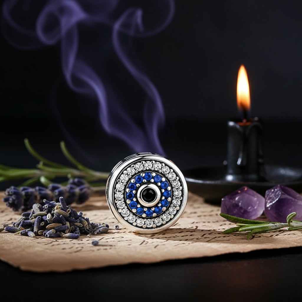 Original Design 925 Silver Bead Blue Evil Eye Bracelet Sorceress Sanctuary