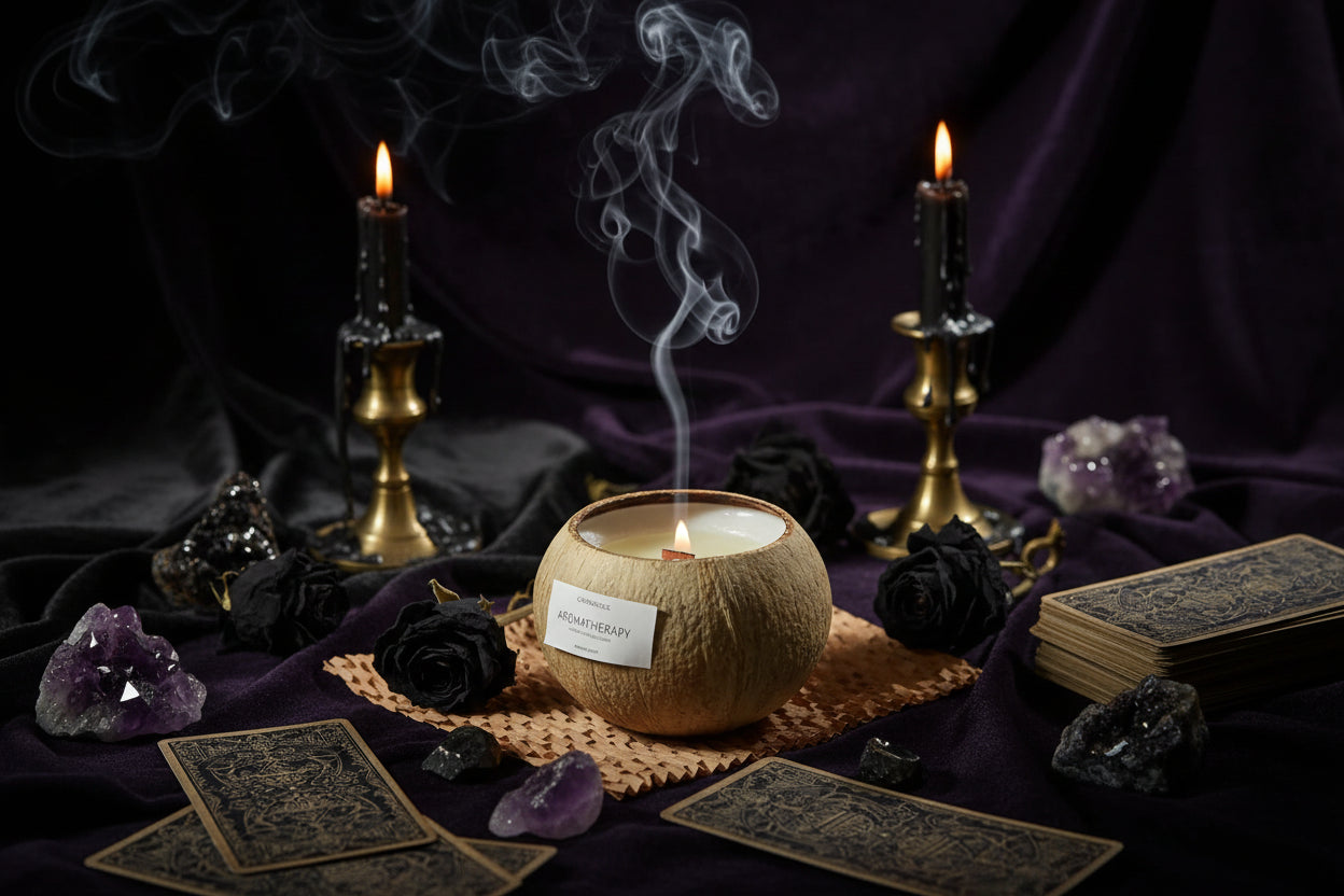 Mystic Coconut Candle - Sorceress Sanctuary Berry Sweetheart-Shangri La-Early Summer Lavender-English Pear And Freesia-Sunset Gardenia