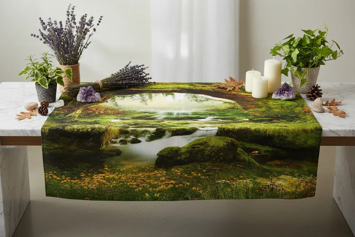 Mystic Forest Tapestry - Sorceress Sanctuary Green / 150x100cm-Green / 150x130cm-Green / 150x200cm