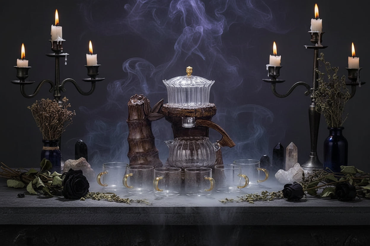 Mystic Glass Tea Set - Sorceress Sanctuary A-B-C-D-E
