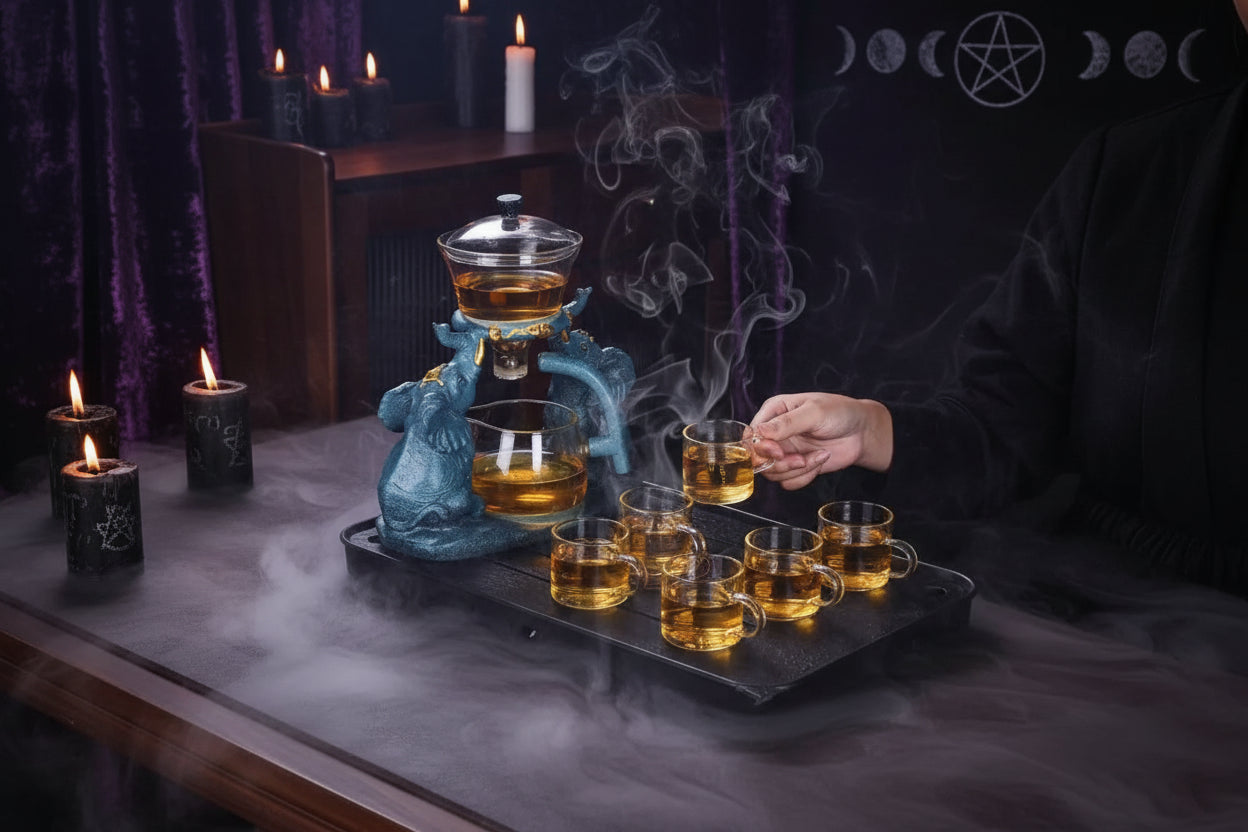 Mystic Glass Tea Set - Sorceress Sanctuary A-B-C-D-E