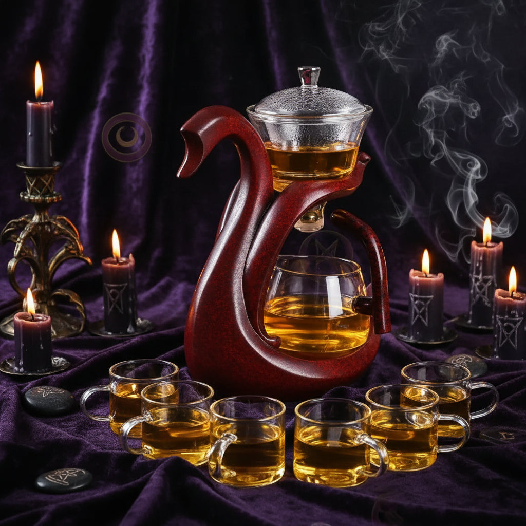 Mystic Glass Tea Set - Sorceress Sanctuary A-B-C-D-E