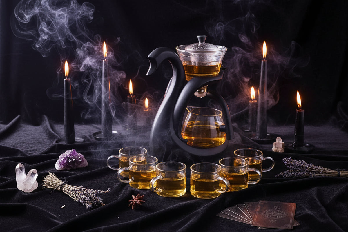 Mystic Glass Tea Set - Sorceress Sanctuary A-B-C-D-E