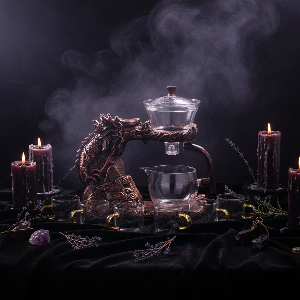 Mystic Glass Tea Set - Sorceress Sanctuary A-B-C-D-E