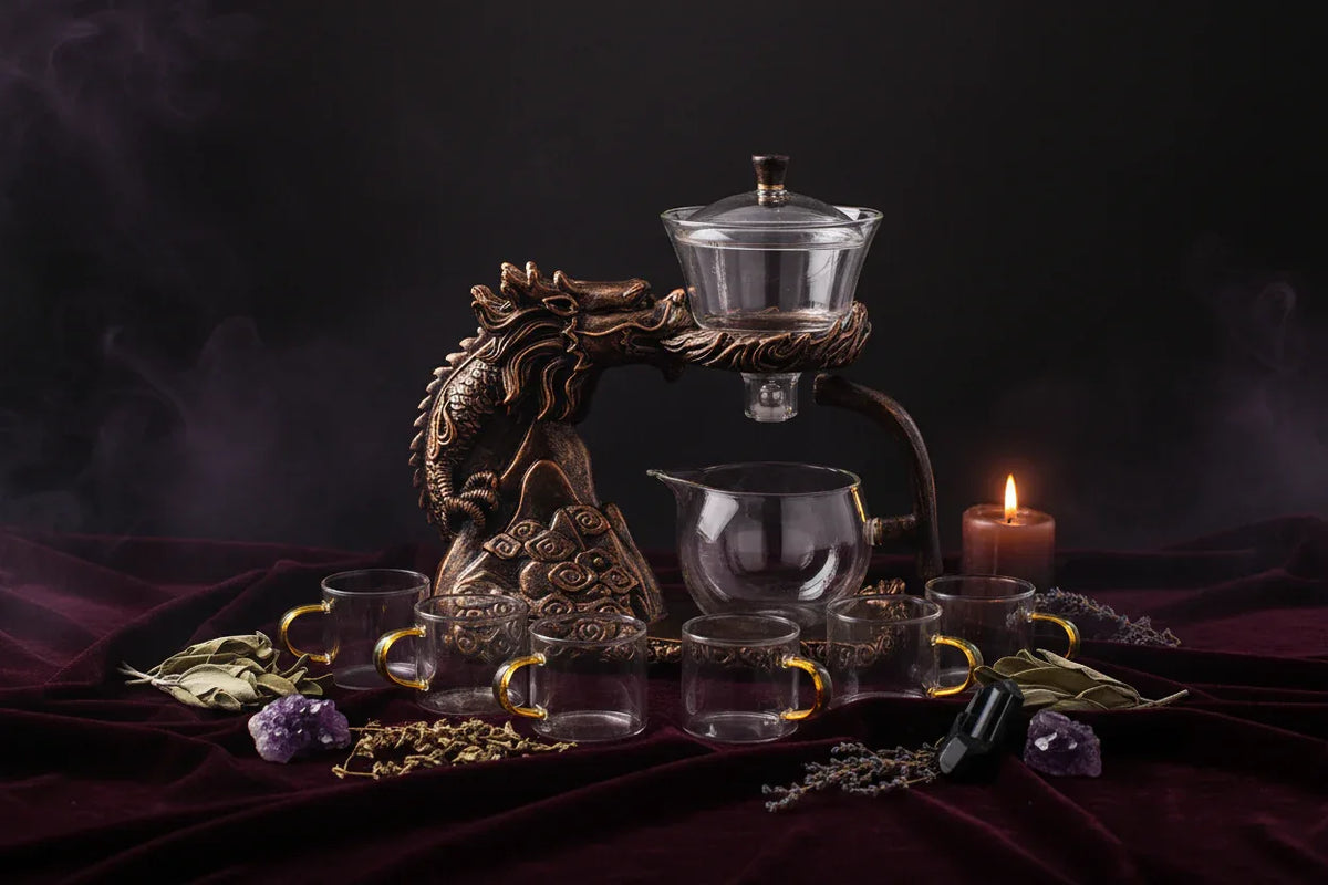 Mystic Glass Tea Set - Sorceress Sanctuary A-B-C-D-E