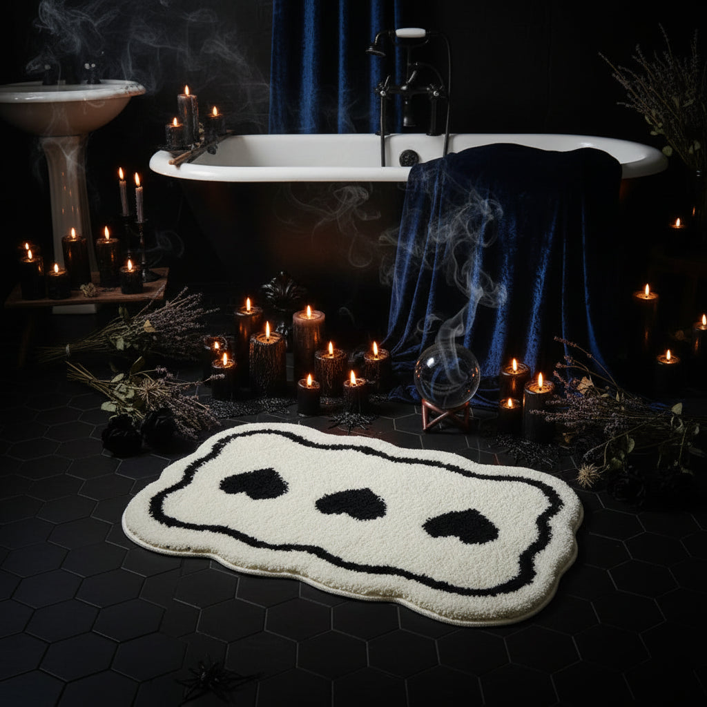 Mystic Heart Rug - Sorceress Sanctuary At first sight-Black / 40X60CM-At first sight-White / 40X60CM-At first sight-Black / 50X80CM-At first sight-White / 50X80CM