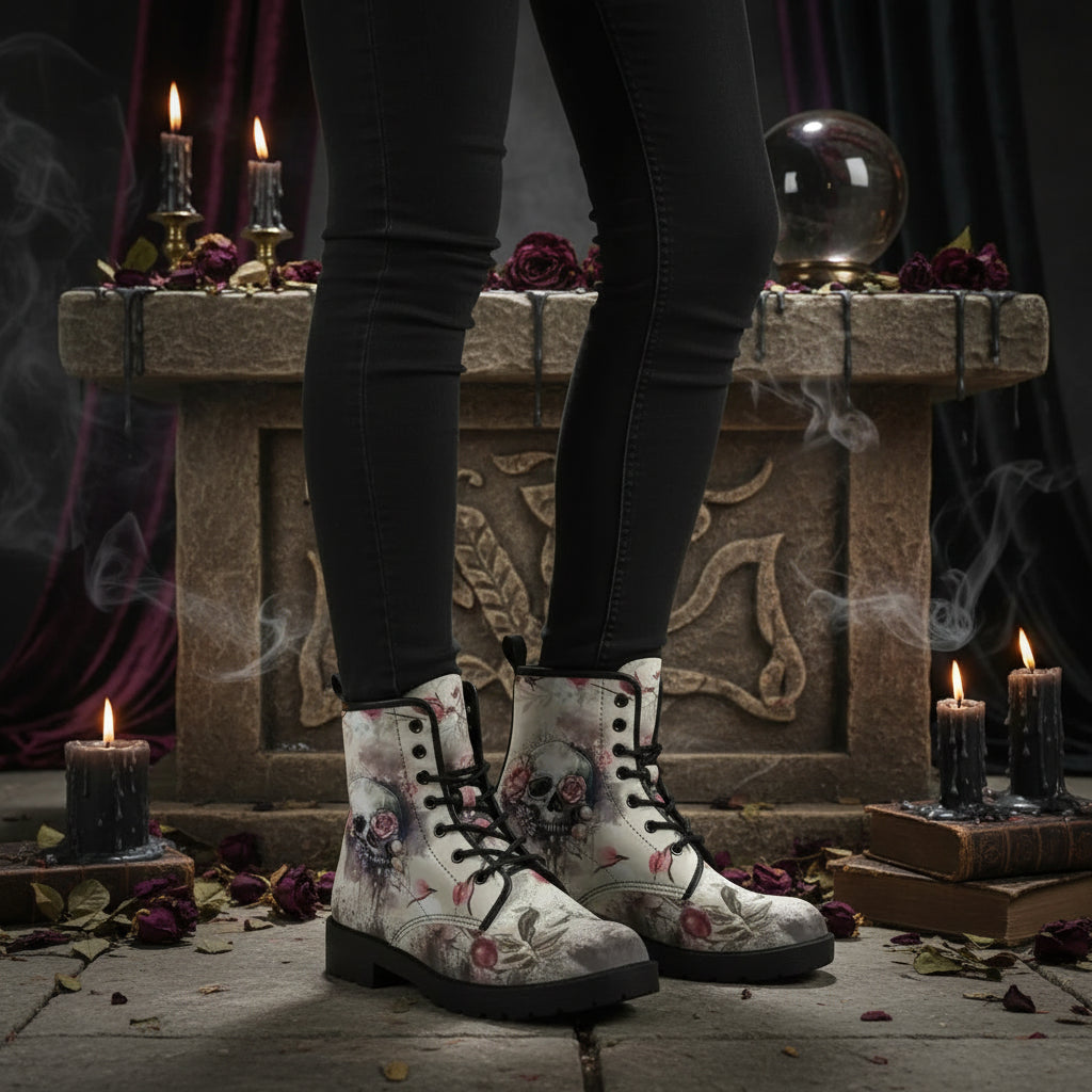 Mystic Martin Boots - Sorceress Sanctuary Blue Yellow Butterfly / 35-Blue Yellow Butterfly / 36-Blue Yellow Butterfly / 37-Blue Yellow Butterfly / 38-Blue Yellow Butterfly / 39