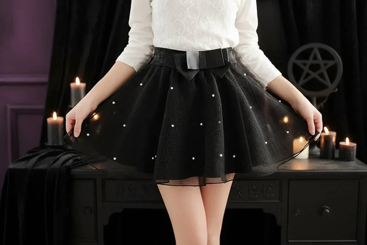 Mystic Mini Skirt - Sorceress Sanctuary Grey / One size-Pink / One size-Black / One size-White / One size-Pearl & White / One size