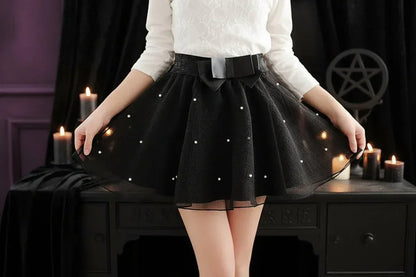 Mystic Mini Skirt - Sorceress Sanctuary Grey / One size-Pink / One size-Black / One size-White / One size-Pearl & White / One size