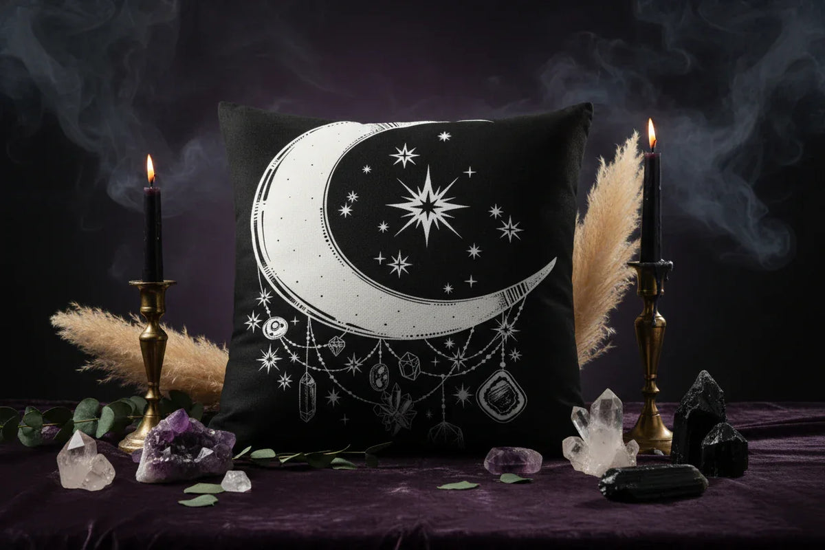 Mystic Moon Pillowcase - Sorceress Sanctuary Short Plush Single Side / 45X45CM Without Core