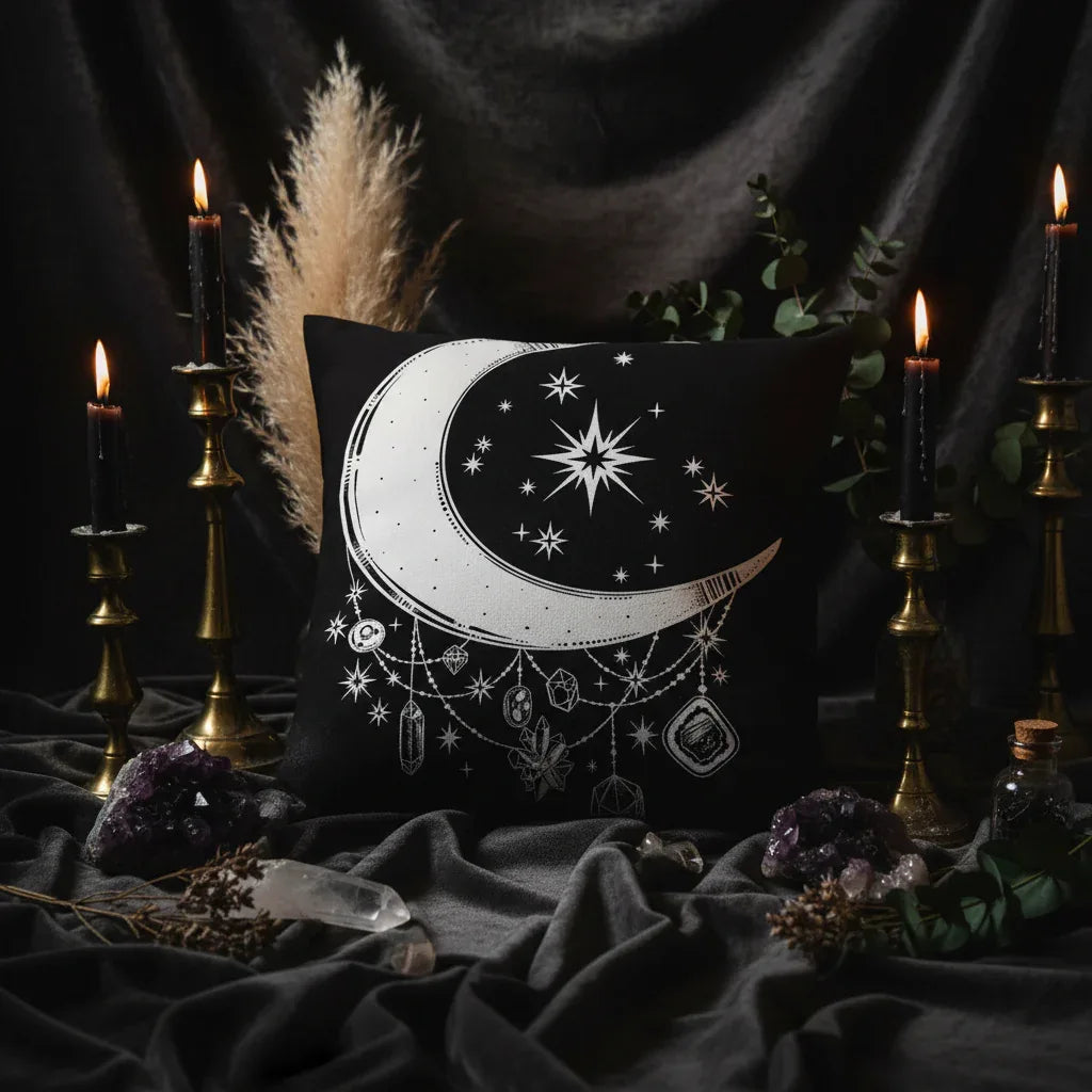 Mystic Moon Pillowcase - Sorceress Sanctuary Short Plush Single Side / 45X45CM Without Core