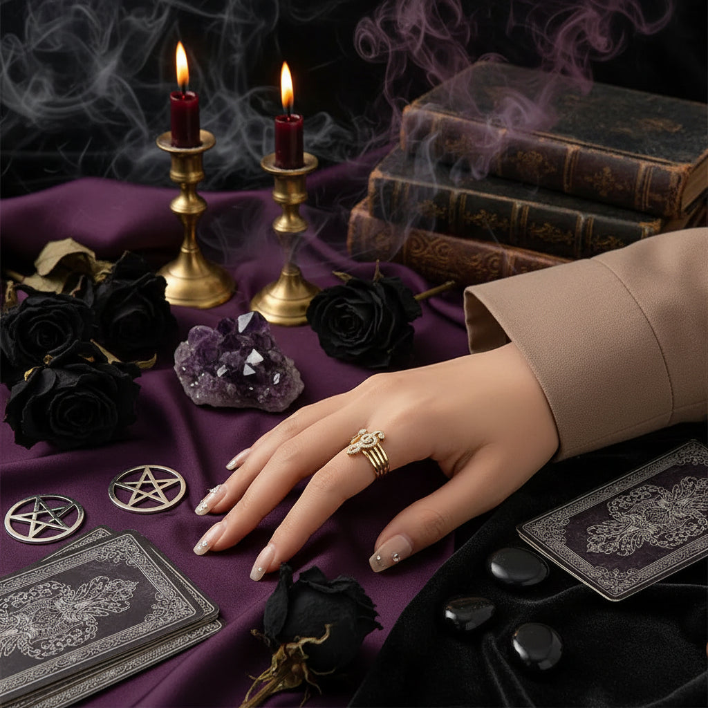 Mystic Music Ring - Sorceress Sanctuary 14K gold-White K