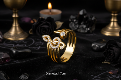 Mystic Music Ring - Sorceress Sanctuary 14K gold-White K
