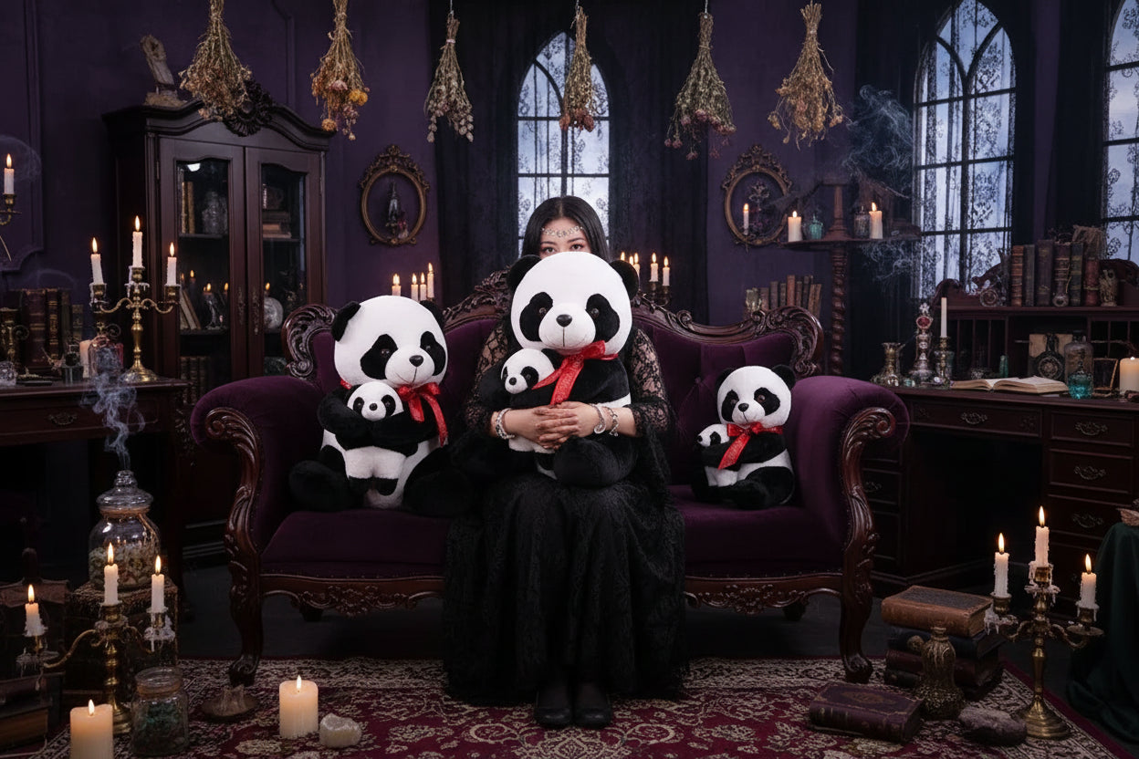 Mystic Panda Plushie - Sorceress Sanctuary mother and son / 25cm-mother and son / 30cm-mother and son / 40cm-mother and son / 50cm-father and son / 25cm