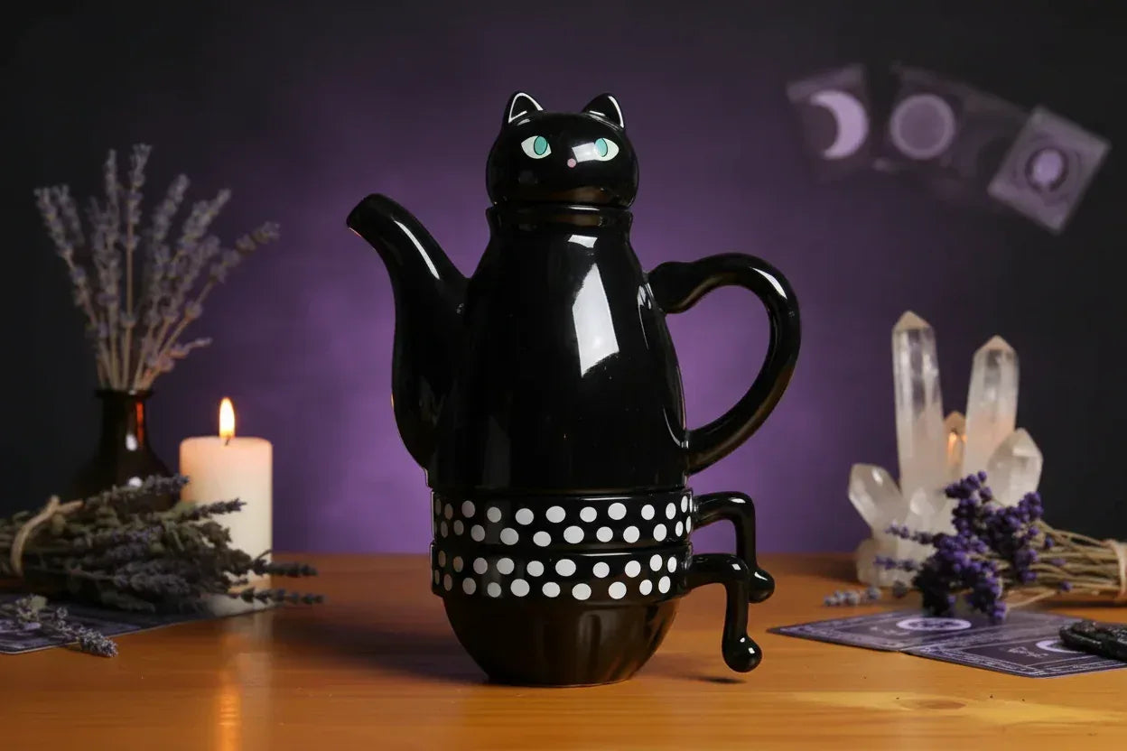 Mystic Teapot Set - Sorceress Sanctuary Black-White