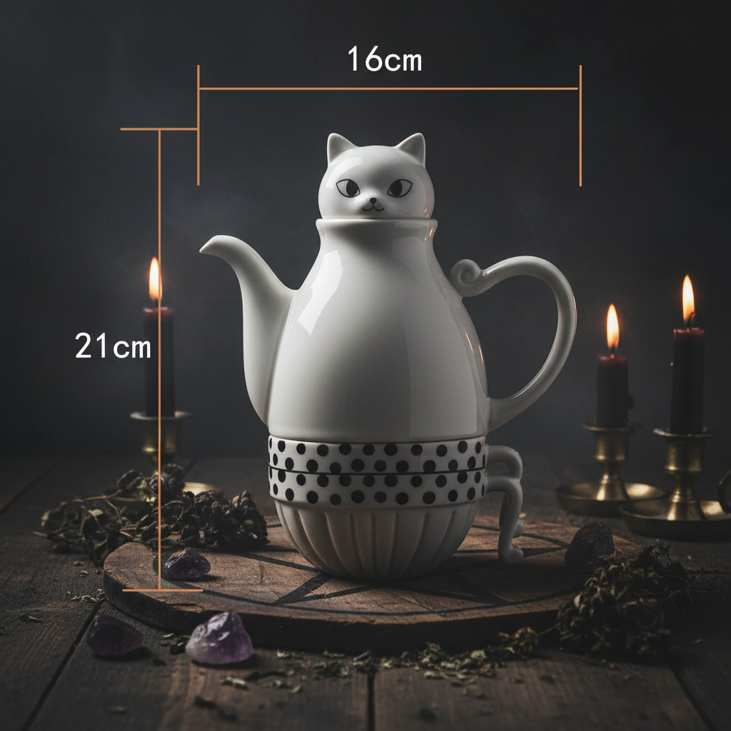 Mystic Teapot Set - Sorceress Sanctuary Black-White